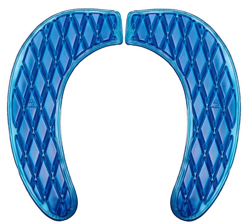 Morvat Gel Toilet Seat Cushion, Washable Padded Riser Cushion for Toilets & Commode Chair, Maximum Pain Relief Comfort & Support, Adhesive Raised Donut Pad for Elderly & Handicapped, Blue, Elongated - Image 1